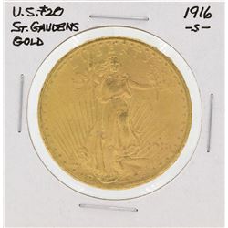 1916-S $20 St. Gaudens Double Eagle Gold Coin