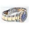 Image 5 : Rolex Mens 18KT Two Tone 1.00ctw Sapphire and Diamond DateJust Wristwatch