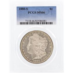 1880-S $1 Morgan Silver Dollar Coin PCGS MS66