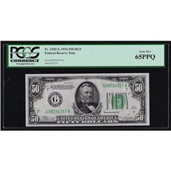 1934 $50 Federal Reserve Note PCGS Gem New 65PPQ