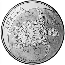 2016 1 oz New Zealand Silver $2 Niue Hawksbill Turtle Coin