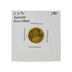 1987 $5 1/10 oz. American Eagle Gold Coin