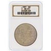 Image 1 : 1887 $1 Morgan Silver Dollar Coin NGC MS63 Great Toning