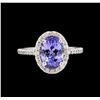 Image 1 : 14KT White Gold 2.32ct Tanzanite and Diamond Ring