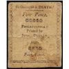 Image 2 : April 10, 1777 Four Pence Pennsylvania Colonial Currency Note