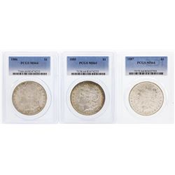 1885-1887 $1 Morgan Silver Dollar Coins PCGS MS64