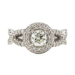 14K White Gold 1.49ctw Diamond Ring