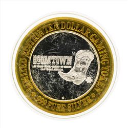 .999 Silver Boomtown Casino $10 Casino Gaming Token Limited Edition