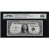 Image 1 : 1935D $1 Silver Certificate Note Narrow PMG Gem Uncirculated 66EPQ