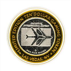 .999 Silver McCarran International Airport $10 Casino Gaming Token Limited Editi