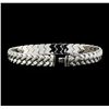 Image 3 : 14KT White Gold High Polish and Satin Finish Woven Bracelet