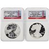 Image 1 : (2) 2012 $1 American Silver Eagle Coins NGC PF70 and PF70 Ultra Cameo