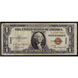 1935A $1 Silver Certificate WWII Emergency Hawaii Note