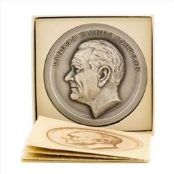 1964 Lyndon B. Johnson Medallic Art Co. .999 Fine Silver Inagural Medal 4.66oz