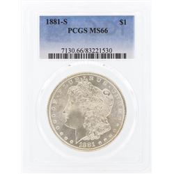 1881-S $1 Morgan Silver Dollar Coin PCGS MS66