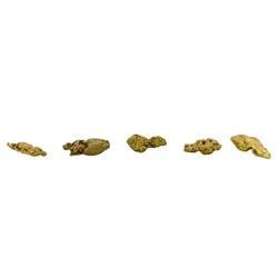 Lot of (5) Gold Nuggets 2.5 Grams