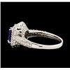 Image 3 : 14KT White Gold 2.16ct Tanzanite and Diamond Ring