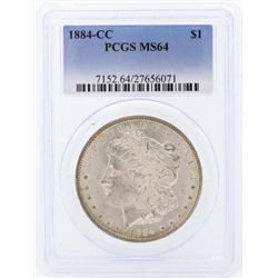 1884-CC $1 Morgan Silver Dollar Coin PCGS MS64