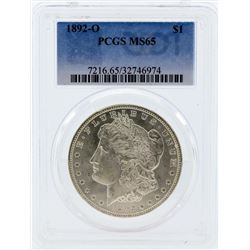 1892-O $1 Morgan Silver Dollar Coin PCGS MS65