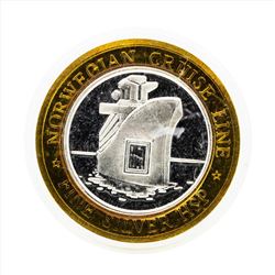 .999 Silver Norwegian Cruise Line $10 Casino Gaming Token Limited Edition
