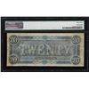 Image 2 : 1864 $20 Confederate States of America Note PMG Choice Uncirculated 63