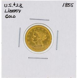 1855 $2 1/2 Liberty Head Quarter Eagle Gold Coin