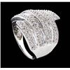 Image 4 : 14KT White Gold 1.10ctw Diamond Ring