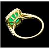 Image 3 : 14KT Yellow Gold 2.80ct Emerald and Diamond Ring