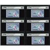 Image 1 : (6) Consecutive $1 Military Payment Certificates Series 661 PMG Choice Unc 64EPQ