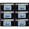 Image 2 : (6) Consecutive $1 Military Payment Certificates Series 661 PMG Choice Unc 64EPQ