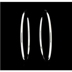 14KT White Gold Hoop Earrings