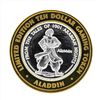 Image 2 : .999 Silver Aladdin Resort Casino $10 Casino Gaming Token Limited Edition