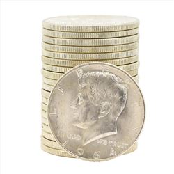 Roll of (20) 1964-D Brilliant Uncirculated Kennedy Half Dollar Coins