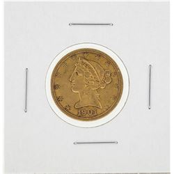 1901-S $5 Liberty Head Half Eagle Gold Coin