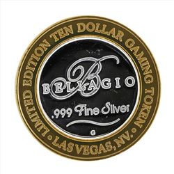 .999 Silver Bellagio Las Vegas $10 Casino Gaming Token Limited Edition