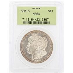 1880-S $1 Morgan Silver Dollar Coin PCGS MS64
