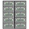 Image 1 : (10) Consecutive 1937 $1 Bank of Canada Notes AU/CU