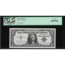 1957 $1 Silver Certificate Note PCGS Gem New 66PPQ
