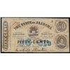 Image 1 : 1863 Fifty Cents The State of Alabama Obsolete Note