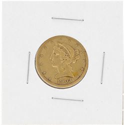 1903-S $5 Liberty Head Half Eagle Gold Coin