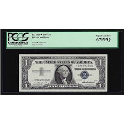 1957 $1 Silver Certificate STAR Note PCGS Superb Gem New 67PPQ