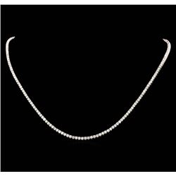 18K White Gold 21.00ctw Diamond Tennis Necklace