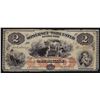 Image 1 : 1862 $2 Somerset and Worcester Savings Bank Obsolete Bank Note