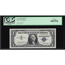 1957 $1 Silver Certificate STAR Note PCGS Gem New 66PPQ