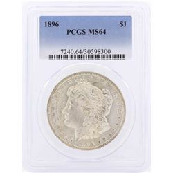 1896 $1 Morgan Silver Dollar Coin PCGS MS64