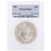 Image 1 : 1887 $1 Morgan Silver Dollar Coin PCGS MS64