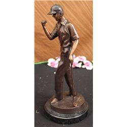Bronze Statue Us Open Golfer Golf Male Golfing Statue