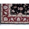 Image 4 : Lustrous Rare Ebony Color Background Part Silk Persian-Pak Kashan Rug