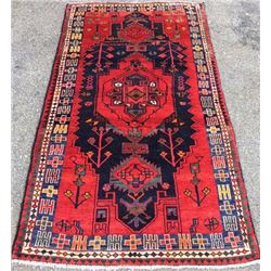 Unusual Rare Village made Fine handmade Lustrous Mission Malayer Carpet
