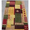 Image 1 : Colorful High Quality handmade Abstract Designh Gabbeh Rug